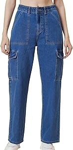 Women's Wide-Leg Fit Cargo Jeans