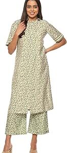 Women Yellow Viscose Straight Printed 2 Piece Set