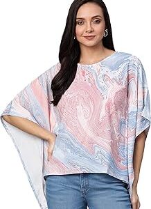 Women's Rayon Printed Regular Fit Straight Top for Women