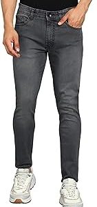 Men's Mid Rise Slim Fit Washed Jeans Stretchable