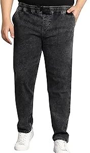 Men's Regular Fit Washed Jogger Jeans Stretchable