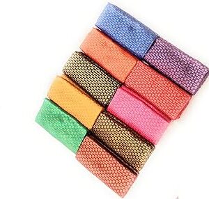 Women's Cotton Blend Unstitched 1 Meters Each Blouse Materials (Multicolour, Free Size) - Pack of 10 Pieces -S130
