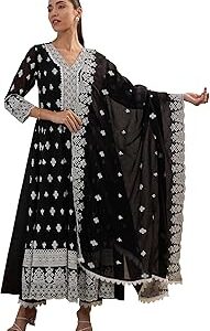 Women's Cotton Kurta and Pant with Dupatta Set