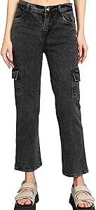 Women's Denim Stretchable Cargo Jeans