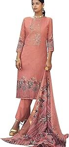 Unstitched Pakistani Print Embroidered Cotton Suit Dress Materials with Dupatta