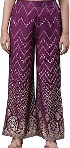 Women High Rise Printed Regular Strechable Palazzo Pants | Ankle Length Palazzo Pants