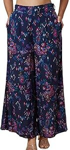 Women High Rise Paisley Printed Wide Leg Palazzos