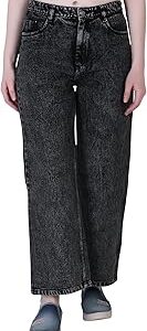 Fashion Wide Leg Jeans for Women High Waist Full Length Loose Fit Stretchable Denim Pants -WJ-1205