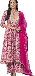Women's Cotton Anarkali Kurta Set