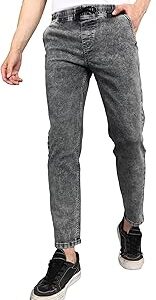 Men's Regular Fit Washed Jogger Jeans Stretchable