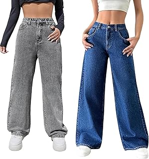 Women Baggy Jeans Combo 2Pcs