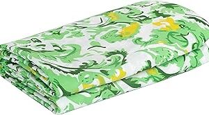 Leave & Floral Colourful Printed Poly Crepe Unstitched Fabric for Women & Girls for Dresses, Gowns, Kurtis, Night Suits & Kaftaans|Ethnic Wear|Soft & Light Weight
