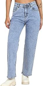 Jeans for Women || Straight Jeans for Women || Loose Jeans for Women Stylish || Plus Size Jeans for Women || Boyfriend Jeans for Women || Baggy Jeans for Women High Waist (B0DGG76VYW)