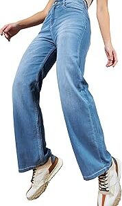 Women's Wide Leg Mid Rise Jeans