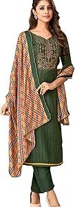 Women's Unstitched self Print Embroidered Pure Woollen Pashmina Salwar Suit Dress Material with printed woolen shawl dupatta