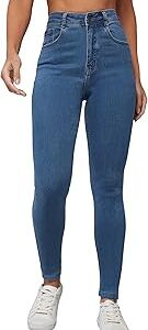 Women's Skinny Fit High/Mid Rise Regular Length Stretchable Denim Jeans