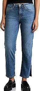 Women's Mid Rise Ankle Length Straight Fit Jeans