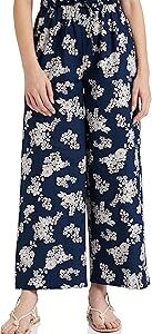 Women's Relaxed Fit Mid Rise Palazzo