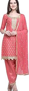 Women's Cotton Dress Material (EJ3400-Patiala Goli-Falsa FS)