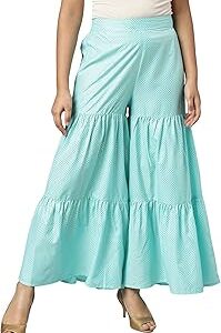 Printed Strechable Regular Sharara for Women | Ankle Length Sharara for Women