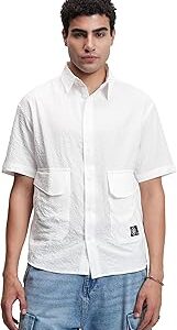 Men's Solid Oversize Shirt
