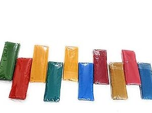 Women's Silk Unstitched Blouse Materials 90 Centimetres Each - Multicolor, Free Size (Pack of 10 Pieces) -GA40