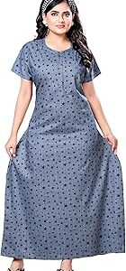 Women's Cotton Long Maxi Night Gown Nighty Dress Stylish Super Soft Comfortable