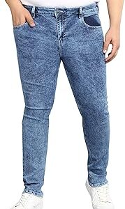 Men's Regular Fit Washed Jeans Stretchable
