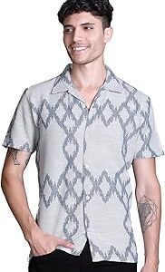 Cuban Collar Casual Shirts for Men