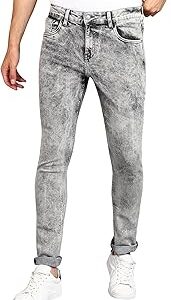 Men's Regular Fit Washed Jeans Stretchable