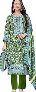 Women's Unstitched Kaani Print Pashmina Winter wear Dress Material Fabric for Salwar Suit with printed pashmina Kashmiri shawl dupatta