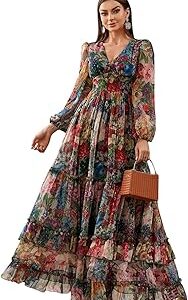 Women's Georgette A-Line Maxi Dress