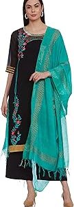 Women's Synthetic Straight Salwar Suit