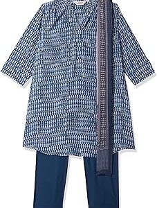 Women Grey & Pink Art Silk Straight Kurta Pant Suit Set