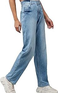 Women's Wide Leg High Rise Regular Length Stretchable Denim Jeans