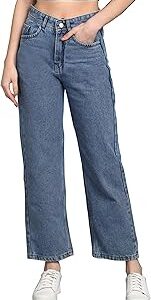 Women's Denim Straight Fit Color Jeans