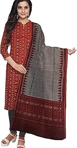 Odisha Sambalpuri Handloom Women's Ikat Cotton Ethnic Dress Material Set Unstitched salwar suit for Women's