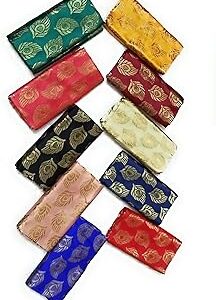 Women's Cotton Blend Unstitched 1 meters Each Blouse Materials (Multicolour, Free Size) - Pack of 10 Pieces -S86