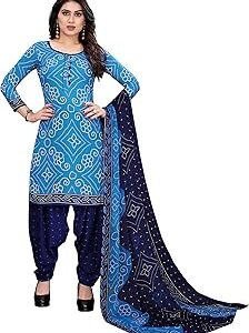 Women Womens Printed Unstiched French Crepe Dress Material(RIYA RAMA)