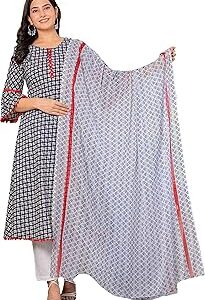 Women's Cotton Kurta With Dupatta